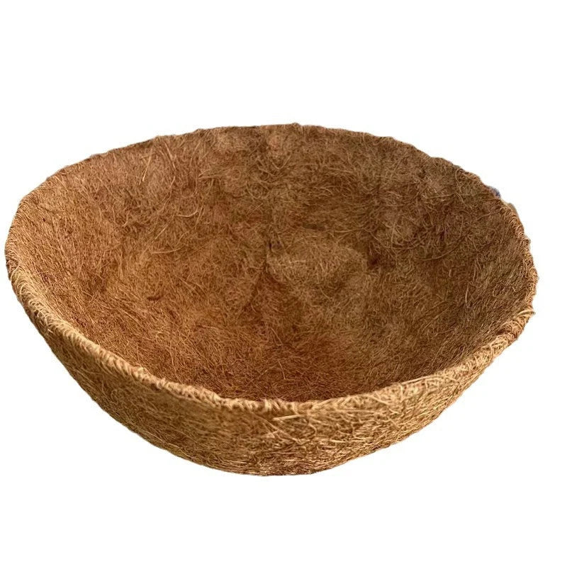 Wall Planter Half-Round Steel Frame Coconut Fiber Liner