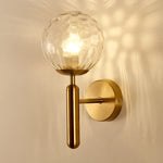 Wall Sconce Clear Globe Shade Modern Vintage Style