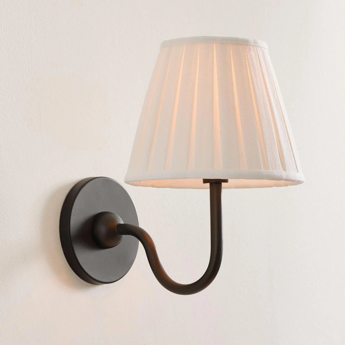 Wall Sconce Dimmable Fabric Shade Hardwired Bedside Light