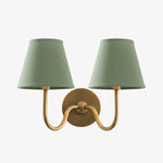 Wall Sconce Dimmable Fabric Shade Hardwired Bedside Light