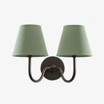 Wall Sconce Dimmable Fabric Shade Hardwired Bedside Light