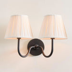 Wall Sconce Dimmable Fabric Shade Hardwired Bedside Light