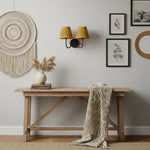 Wall Sconce Dimmable Fabric Shade Hardwired Bedside Light