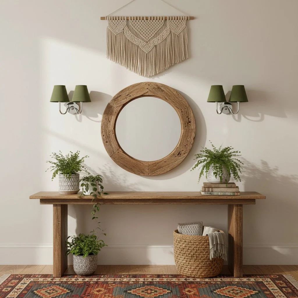 Wall Sconce Dimmable Fabric Shade Hardwired Bedside Light