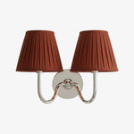 Wall Sconce Dimmable Fabric Shade Hardwired Bedside Light