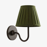Wall Sconce Dimmable Fabric Shade Hardwired Bedside Light