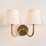 Wall Sconce Dimmable Fabric Shade Hardwired Bedside Light