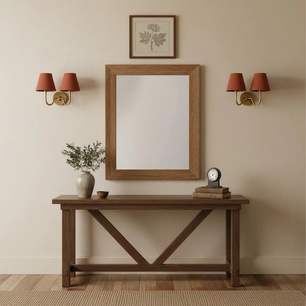 Wall Sconce Dimmable Fabric Shade Hardwired Bedside Light
