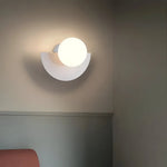 Wall Sconce Round Iron & Glass LED Hardwired