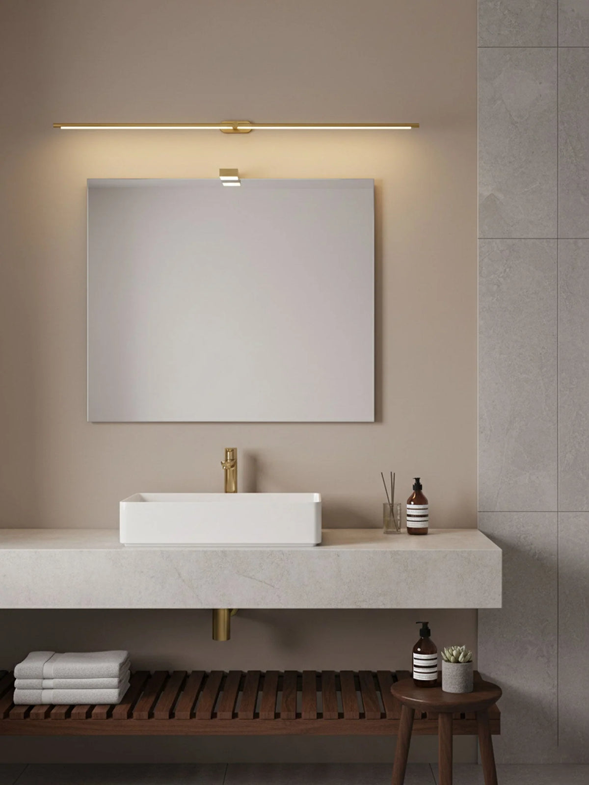 Wall Sconce Slim Linear USB Rechargeable Three-Color Dimmable LED