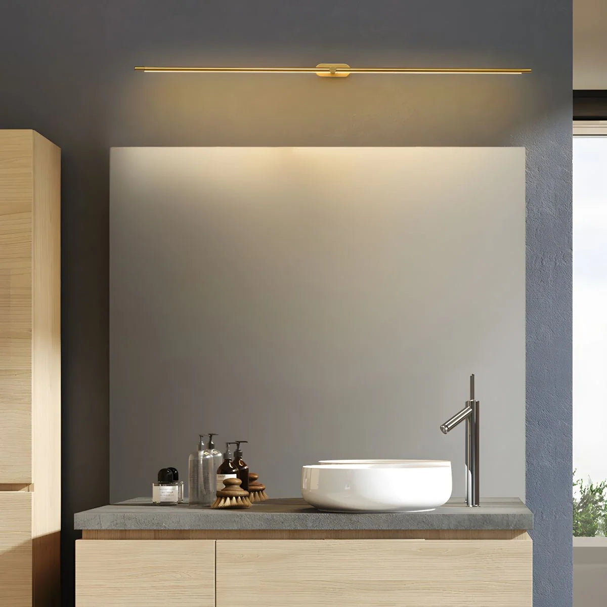 Wall Sconce Slim Linear USB Rechargeable Three-Color Dimmable LED