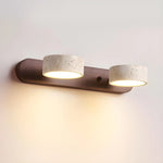 Wall Sconce Travertine Stone & Solid Wood Integrated LED Lighting