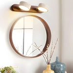 Wall Sconce Travertine Stone & Solid Wood Integrated LED Lighting