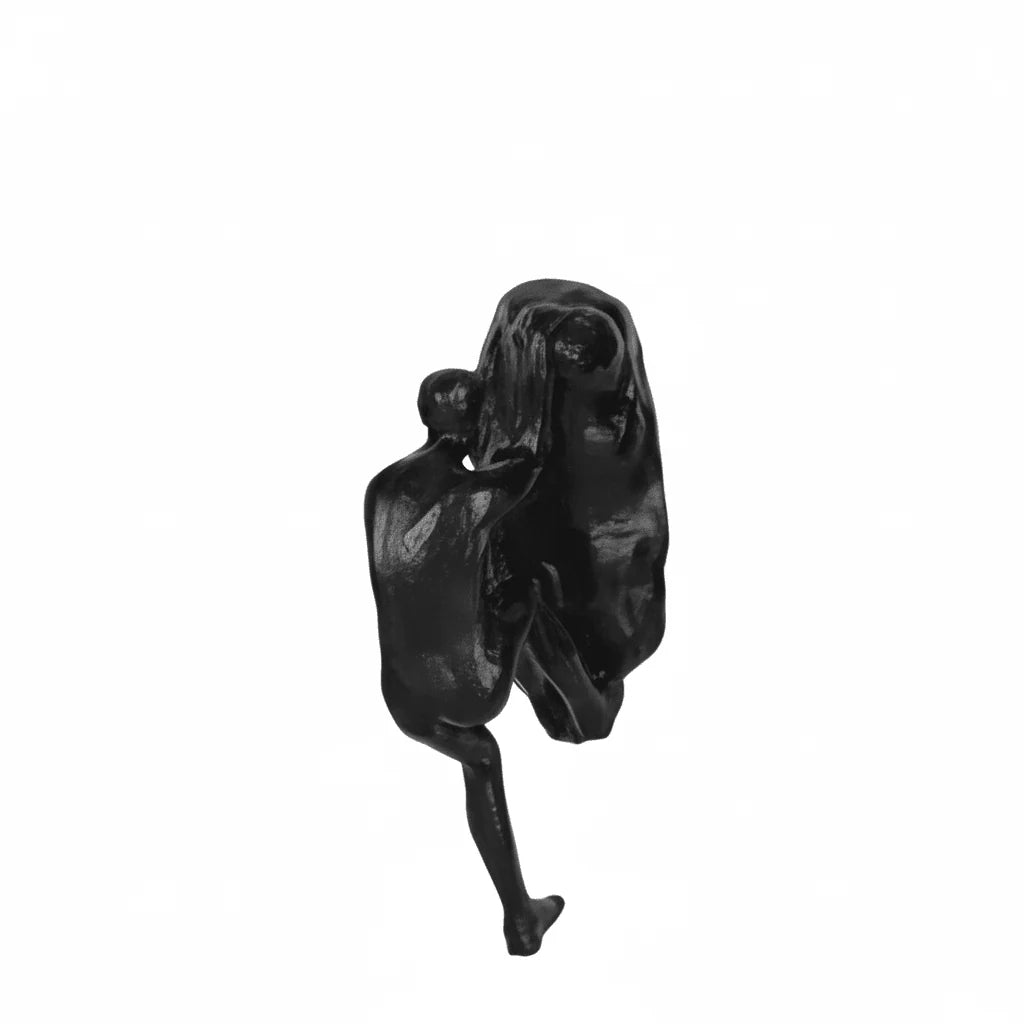 Wall Sculpture Handcrafted Resin Climbing Figure