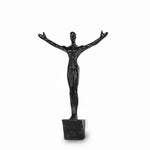 Wall Sculpture Handcrafted Resin Climbing Figure