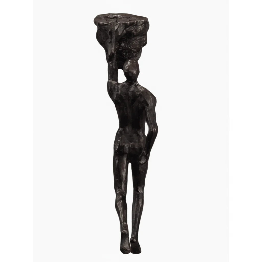 Wall Sculpture Handcrafted Resin Climbing Figure
