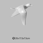 Wall Sculpture Seagull Laser-Engraved Polyresin