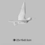 Wall Sculpture Seagull Laser-Engraved Polyresin