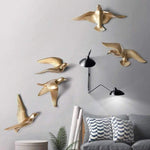 Wall Sculpture Seagull Laser-Engraved Polyresin