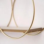 Wall Shelf Circular Scandinavian Solid Wood & Iron