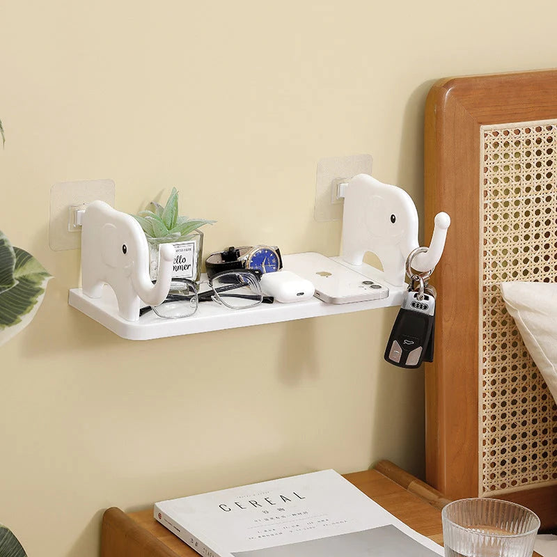Wall Shelf Elephant-Shaped Floating Suction-Mount