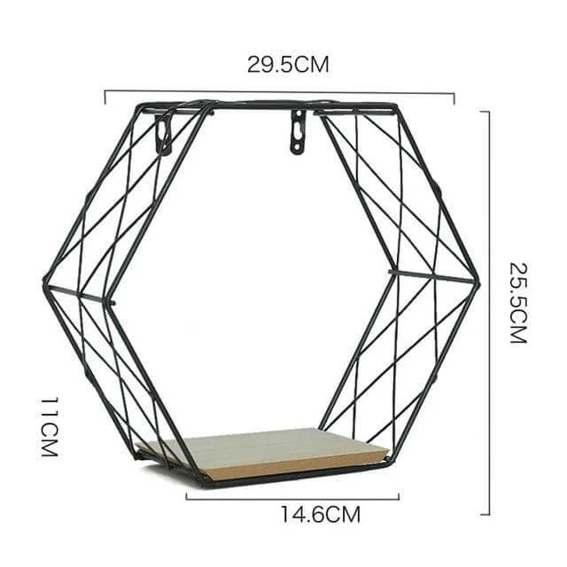 Wall Shelf Iron Grid Wall-Mounted Storage