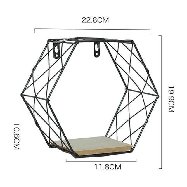 Wall Shelf Iron Grid Wall-Mounted Storage
