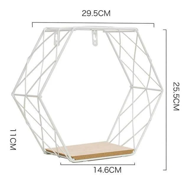 Wall Shelf Iron Grid Wall-Mounted Storage
