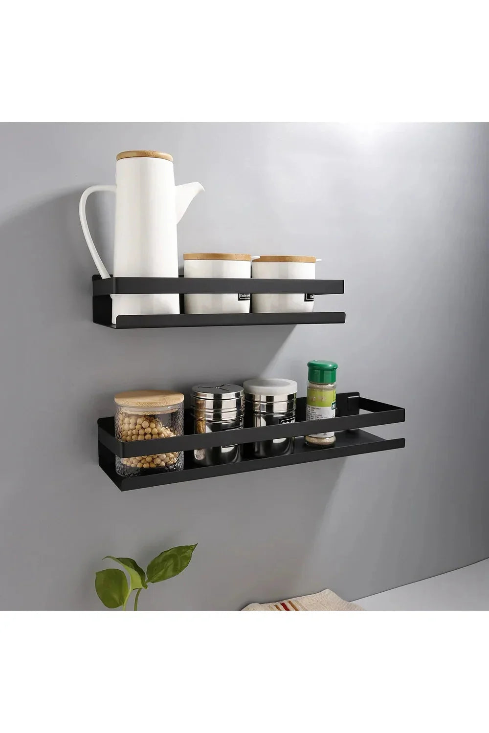 Wall Shelf Metal Wall-Mounted Matte Finish