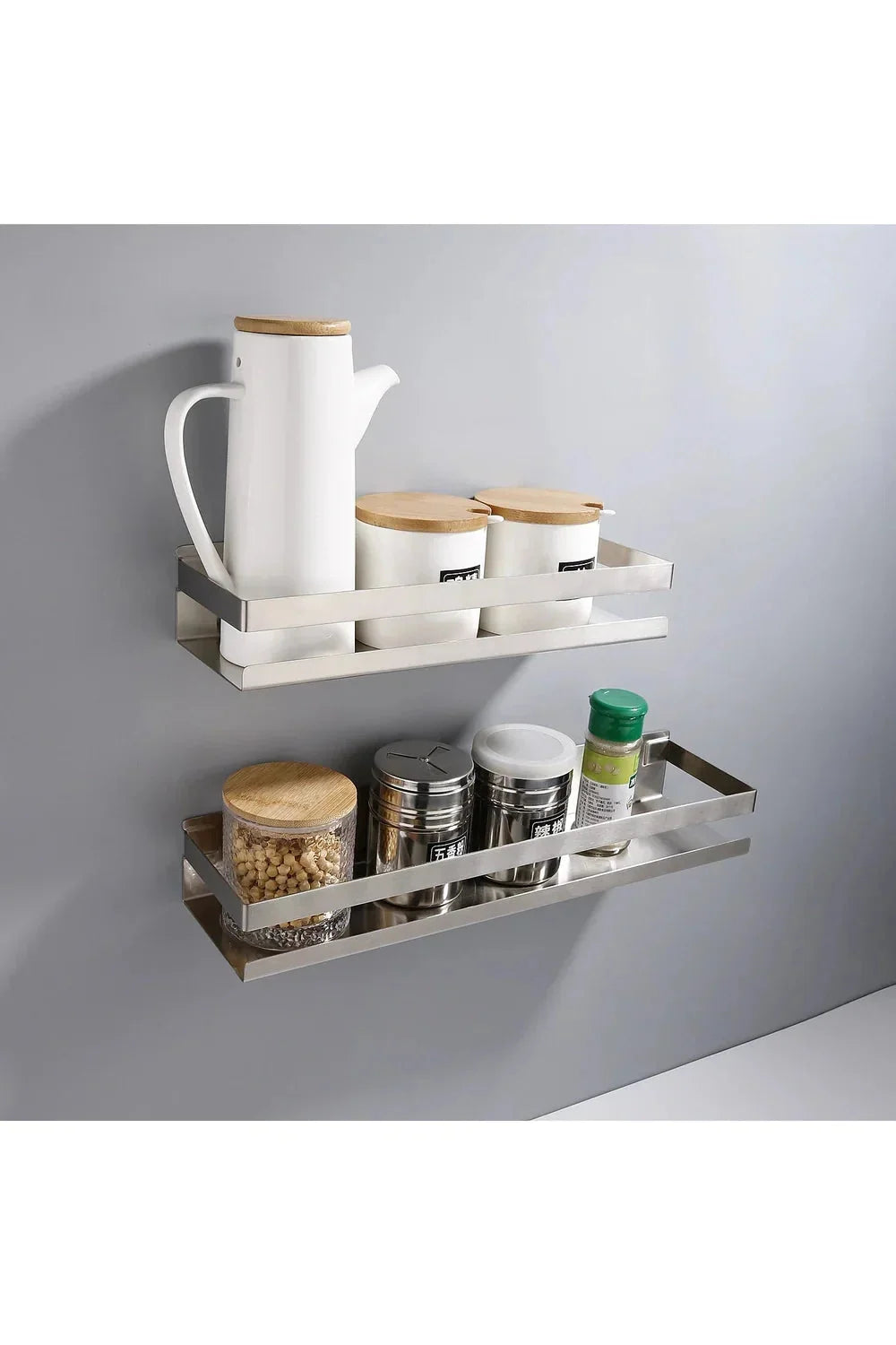 Wall Shelf Metal Wall-Mounted Matte Finish