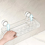 Wall Shelf No-Drill Suction Mount Drainage ABS Plastic