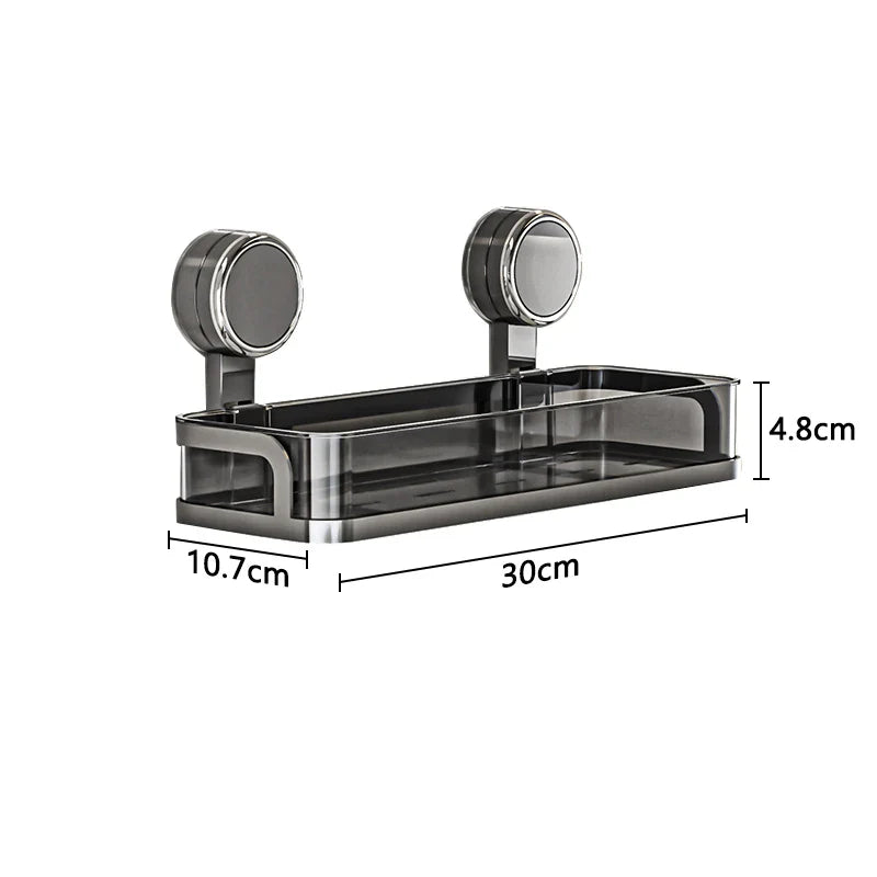 Wall Shelf No-Drill Suction Mount Drainage ABS Plastic