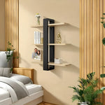 Wall Shelf Solid Pine Wood 3-Tier Space-Saving Storage