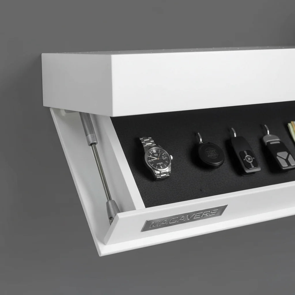 Wall Shelf Solid Wood Concealed Storage Floating Design