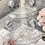 Wall Shelf Suction Cup Mount Drill-Free Space-Saving Storage