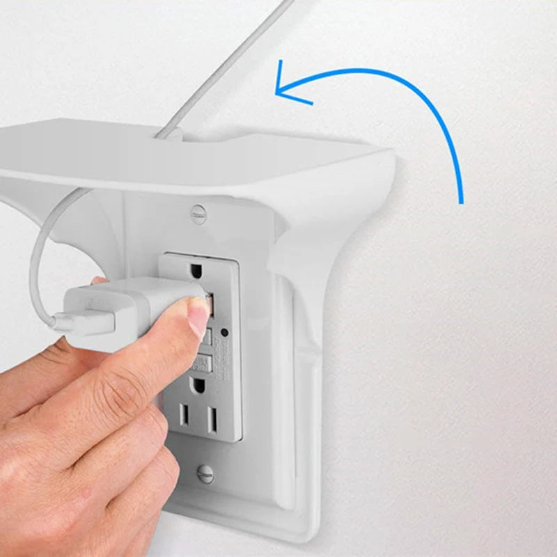 Wall Socket Shelf Space-Saving Cable Management