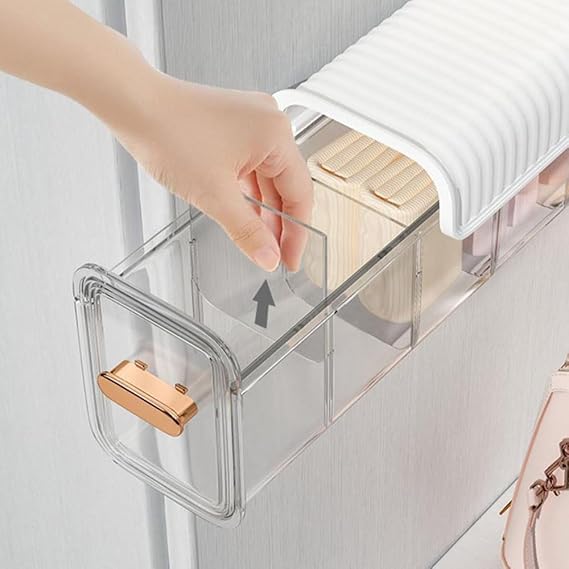 Wall Storage Box Wall-Mounted Transparent Compartments