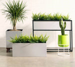 Wall Trough Planter Brushed Aluminum Weather-Resistant 36-Inch