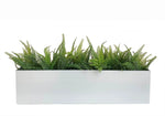 Wall Trough Planter Brushed Aluminum Weather-Resistant 36-Inch