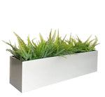 Wall Trough Planter Brushed Aluminum Weather-Resistant 36-Inch