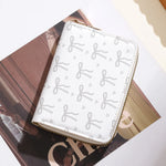 Wallet Bow Pattern Zipper Closure Multiple Card Slots