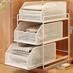 Wardrobe Drawer Organizer Sliding Wire Mesh Baskets