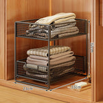 Wardrobe Drawer Organizer Sliding Wire Mesh Baskets