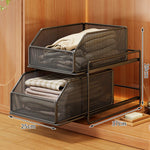 Wardrobe Drawer Organizer Sliding Wire Mesh Baskets