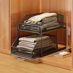 Wardrobe Drawer Organizer Sliding Wire Mesh Baskets
