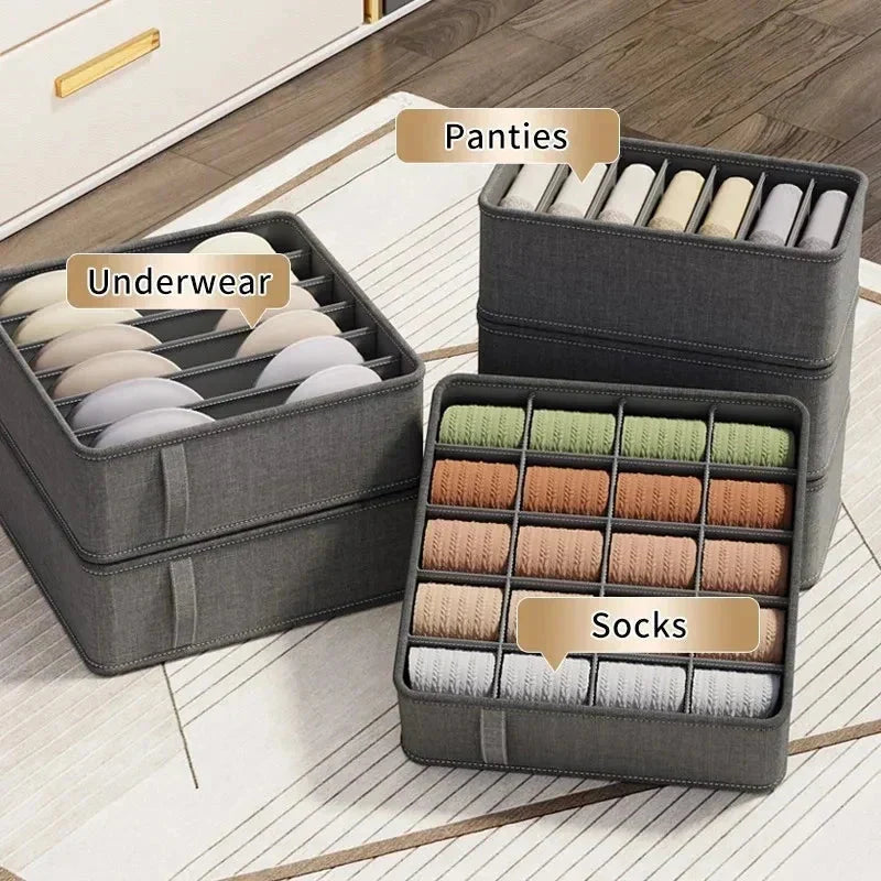 Wardrobe Organizer Foldable Breathable Fabric Compartments