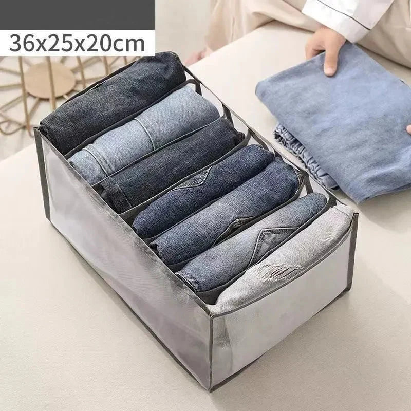 Wardrobe Organizer Foldable Breathable Mesh Multi-Compartment Storage