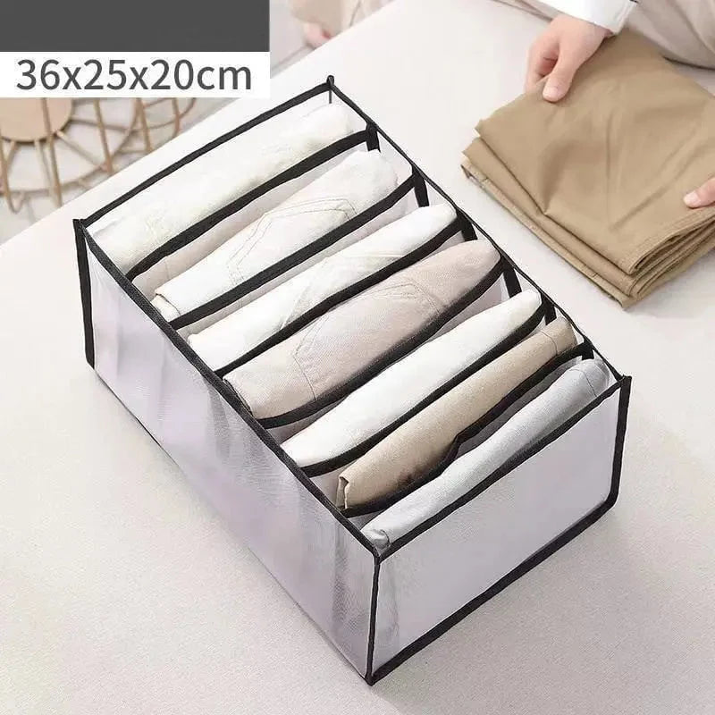 Wardrobe Organizer Foldable Breathable Mesh Multi-Compartment Storage