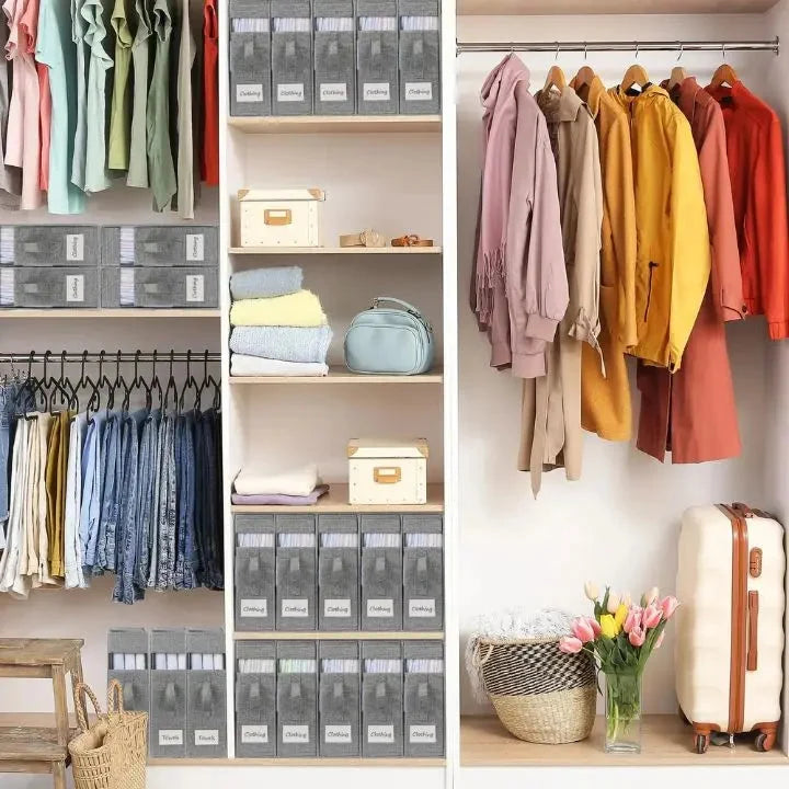 Wardrobe Storage Box Foldable Dust-Resistant Clear Window & Carry Handles