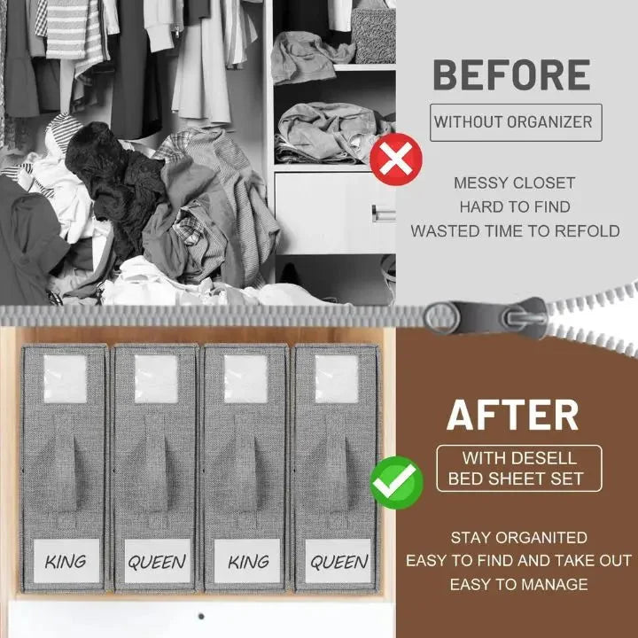 Wardrobe Storage Box Foldable Dust-Resistant Clear Window & Carry Handles